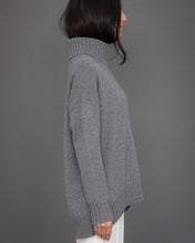 Load image into Gallery viewer, High Neck Cashmere Jumper  in Grey