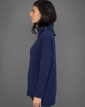 Load image into Gallery viewer, High Neck Cashmere Jumper in Blue