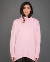 Load image into Gallery viewer, High Neck Cashmere Jumper in Pink