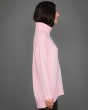 Load image into Gallery viewer, High Neck Cashmere Jumper in Pink