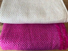 Load image into Gallery viewer, Pink and white Cashmere Blankets