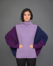 Load image into Gallery viewer, Patchwork Cashmere Jumper in purple
