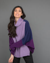 Load image into Gallery viewer, Patchwork Cashmere Jumper in purple