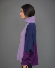 Load image into Gallery viewer, Patchwork Cashmere Jumper in purple