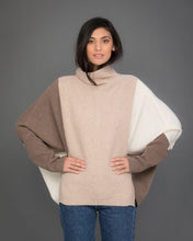 Load image into Gallery viewer, Patchwork Cashmere Jumper in beige