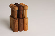 Load image into Gallery viewer, Set of handmade wooden salt and pepper grinders.