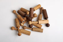 Load image into Gallery viewer, Set of handmade wooden salt and pepper grinders.