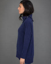 Load image into Gallery viewer, High Neck Cashmere Jumper in Blue
