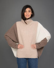 Load image into Gallery viewer, Patchwork Cashmere Jumper in beige
