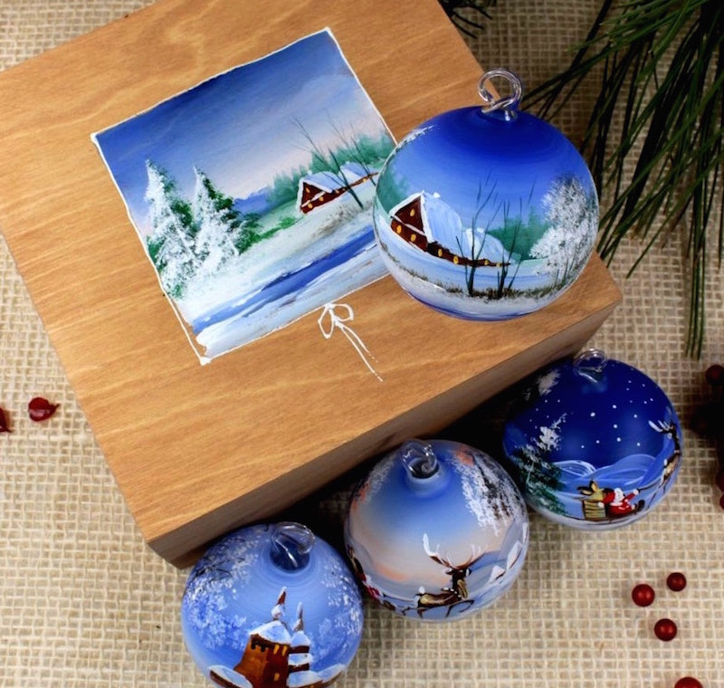 Christmas Baubles, set of 4