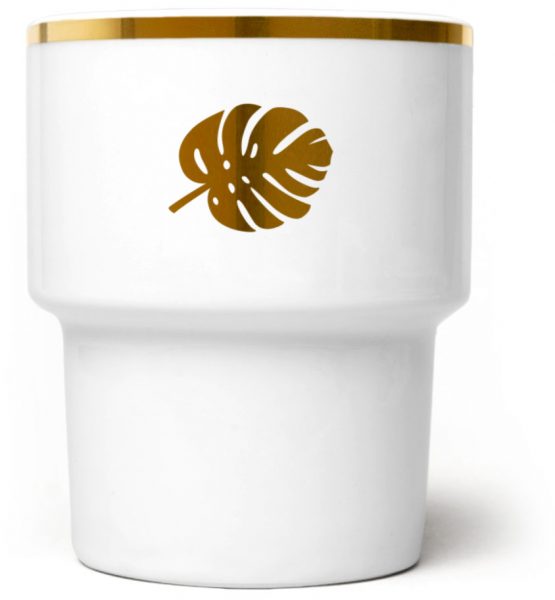 Gold Monstera Mug