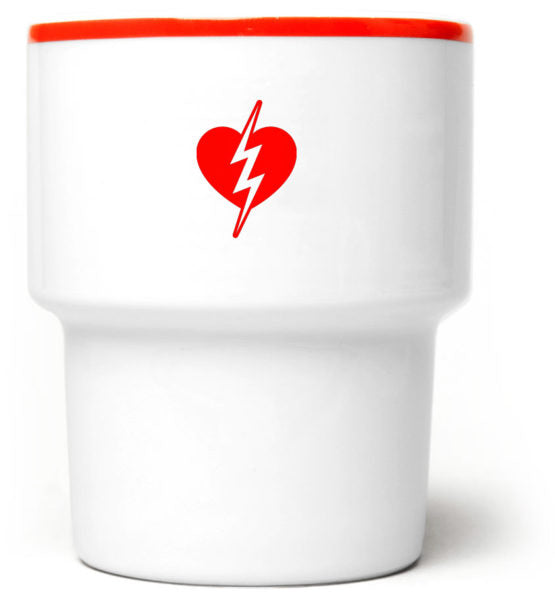 Electric Red Heart Mug