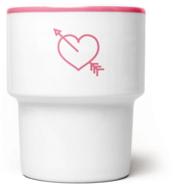 Pink Pierced Heart Mug