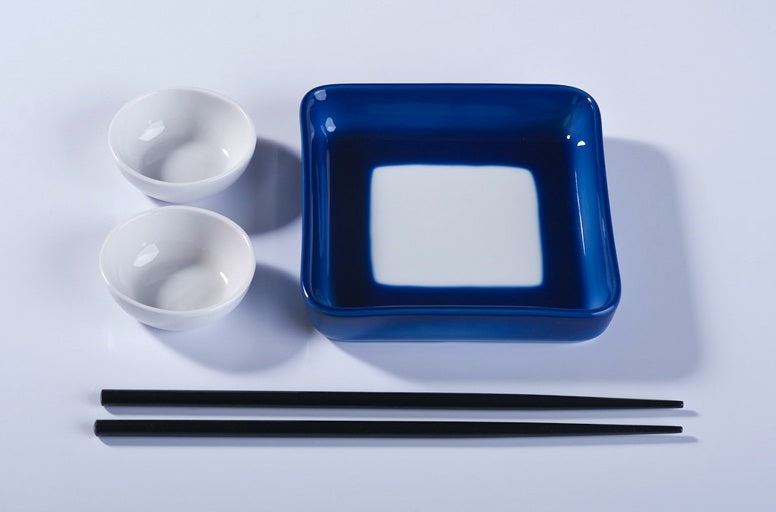 Cobalt sushi set