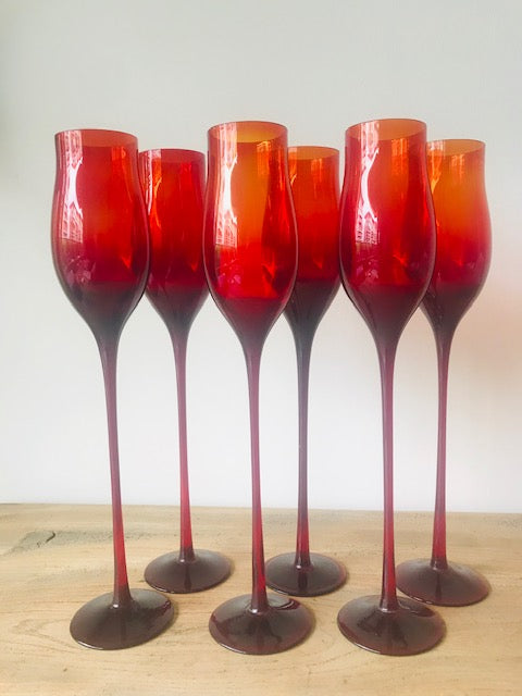 Set of 6 wine glasses by Zbigniew Horbowy